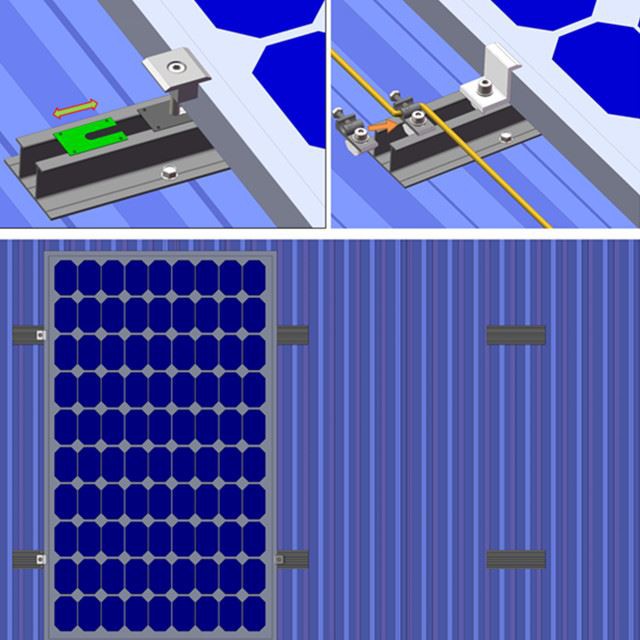 Installing Steps of Trapezoidal Roof Solar Panel Rails
