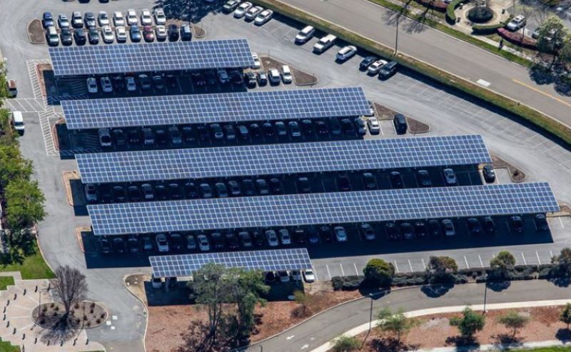 residential solar carport structures Top View
