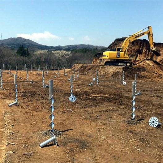 Installing Ground Screw Anchors Project